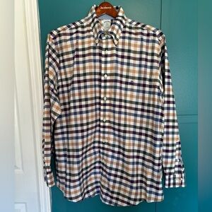 Brooks Brothers Men's Plaid Button-Down Shirt 100% Supima Cotton Size XXL